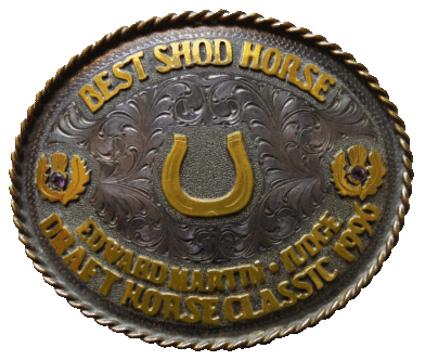 Best Shod Horse Award belt buckel